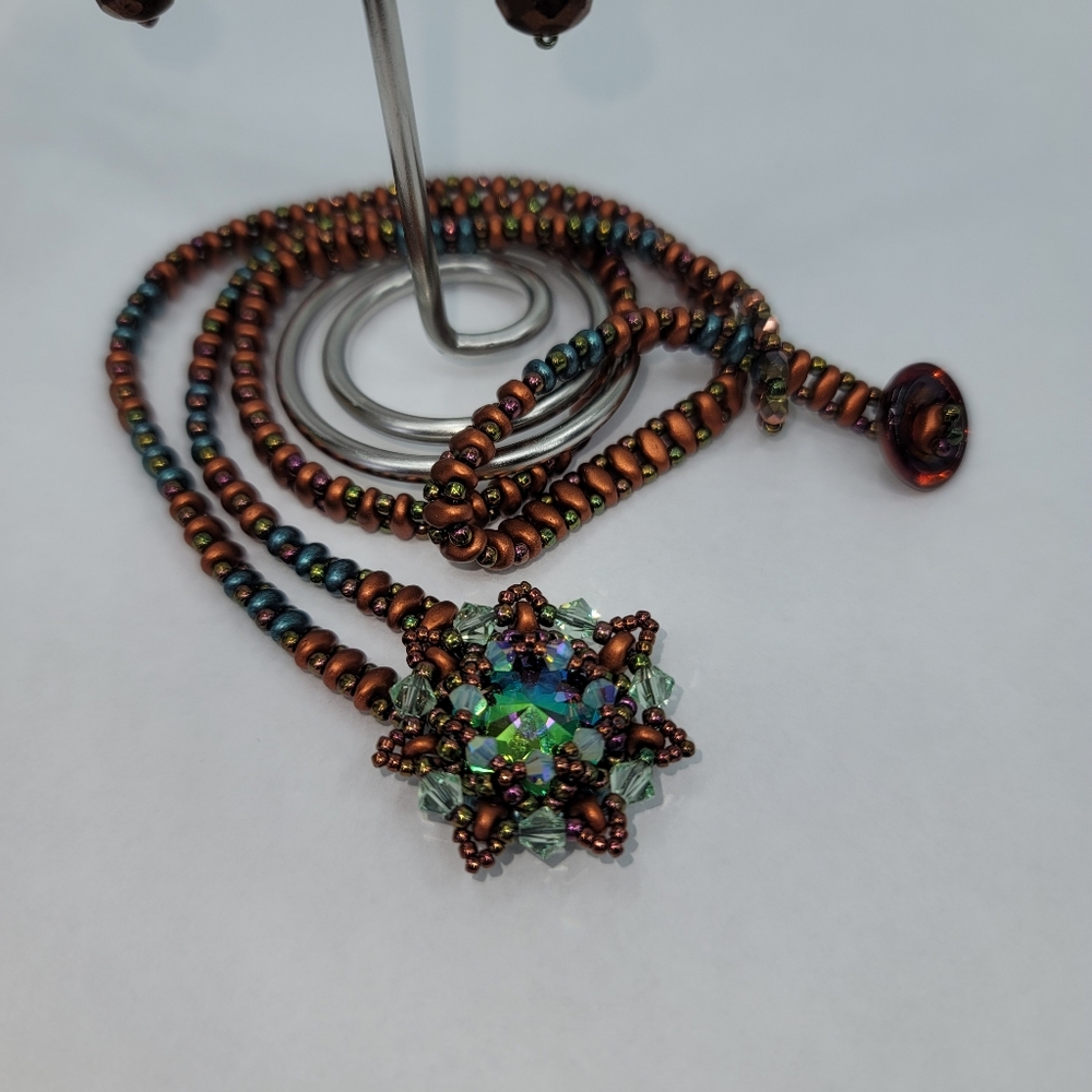 Earring And Necklace Super Duo Set
